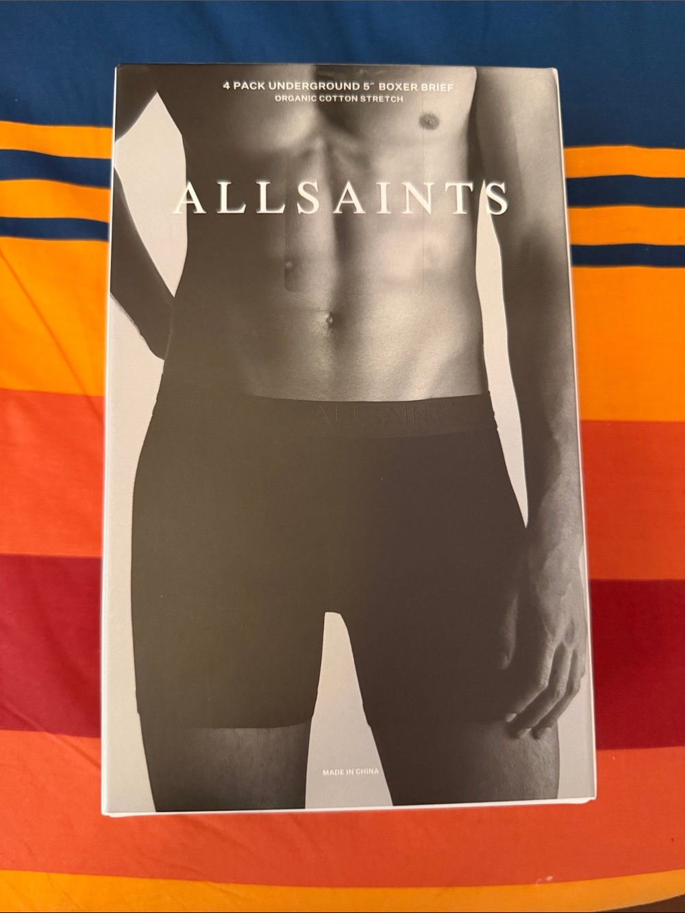 AllSaints Black Boxer Briefs 4-Pack - Sleek Logo Waistband